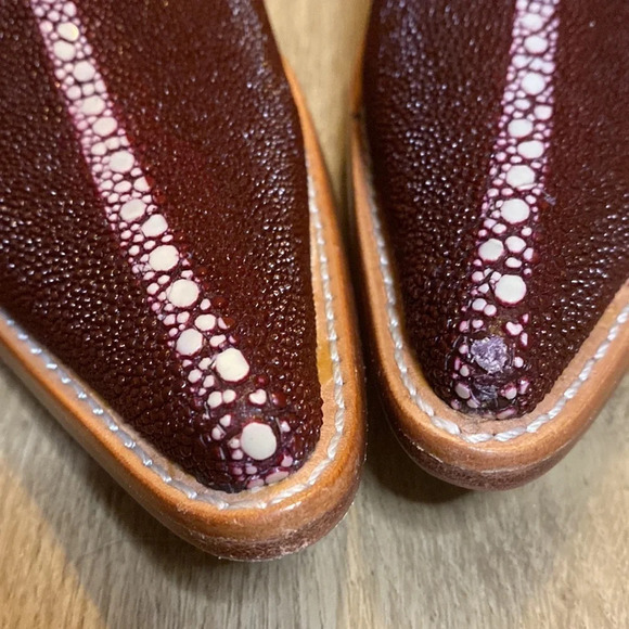 Indomables Women’s Leather Heeled Cowboy Boots size 7 stitched floral design - Picture 15 of 16